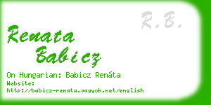 renata babicz business card