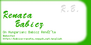 renata babicz business card